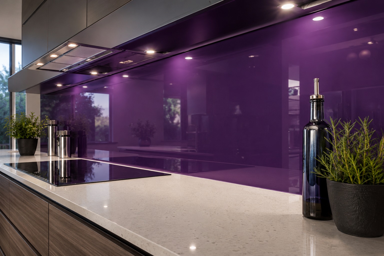 deep purple gloss splashback Birmingham