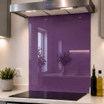 purple glass splashback